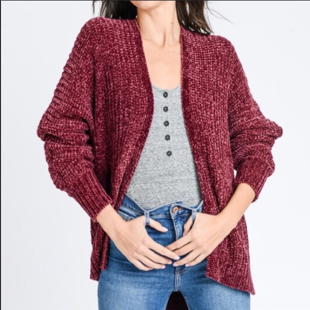 🖤CHANGE OF SEASONS WINE CARDIGAN🖤